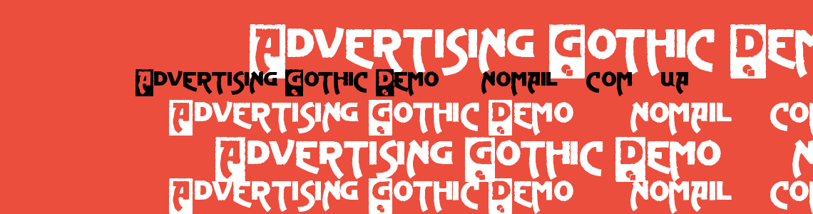 Шрифт Advertising Gothic Demo