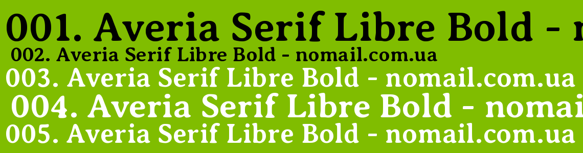 Шрифт Averia Serif Libre Bold