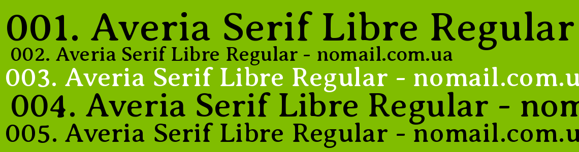 Шрифт Averia Serif Libre Regular