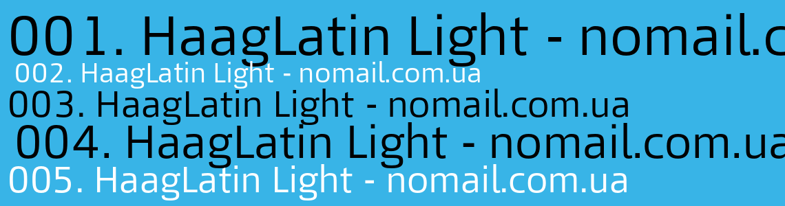 Шрифт HaagLatin Light