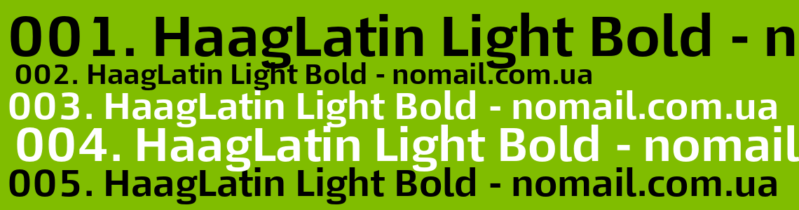 Шрифт HaagLatin Light Bold