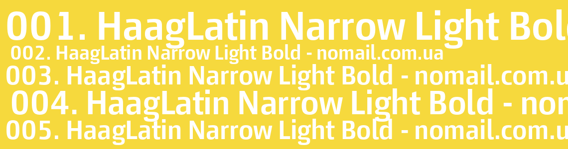Шрифт HaagLatin Narrow Light Bold