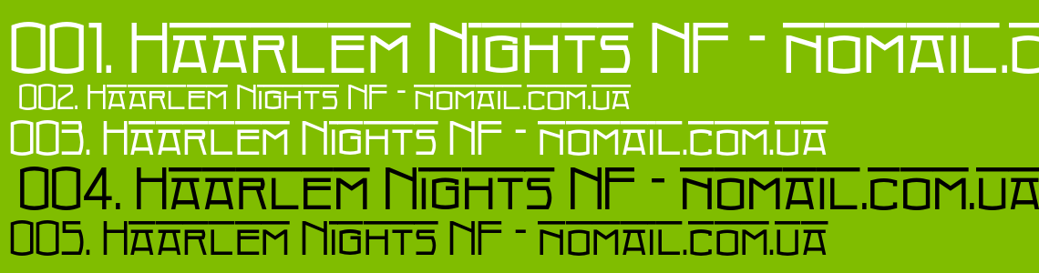 Шрифт Haarlem Nights NF