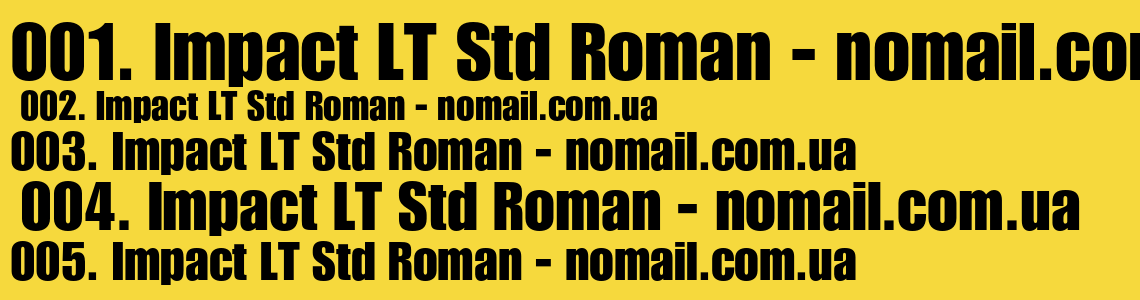 Шрифт Impact LT Std Roman