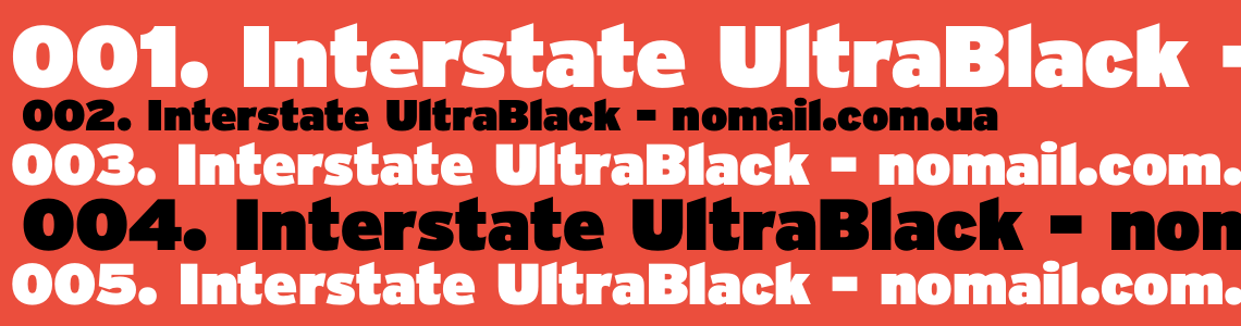 Шрифт Interstate UltraBlack