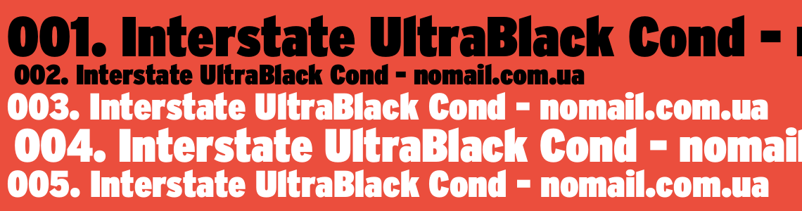 Шрифт Interstate UltraBlack Cond