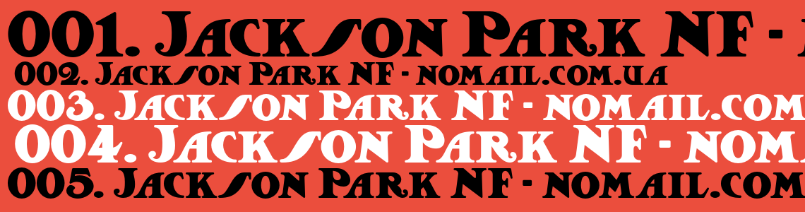 Шрифт Jackson Park NF