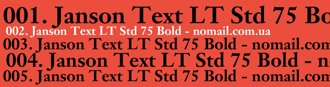 Шрифт Janson Text LT Std 75 Bold