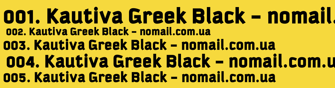 Шрифт Kautiva Greek Black