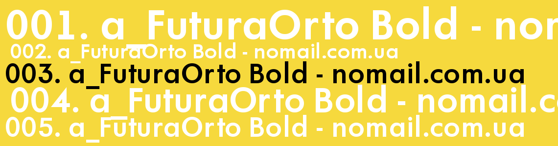 Шрифт a_FuturaOrto Bold