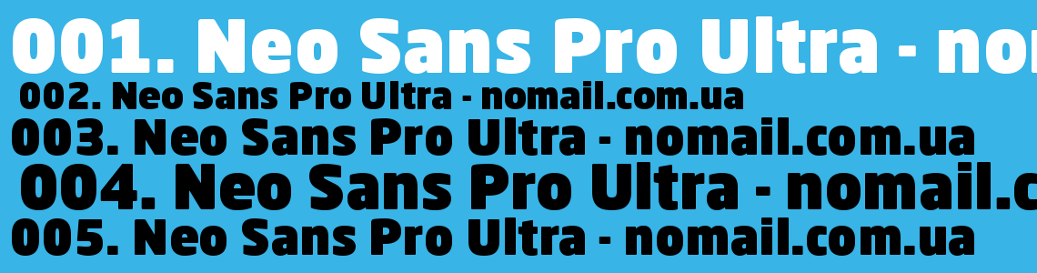 Шрифт Neo Sans Pro Ultra