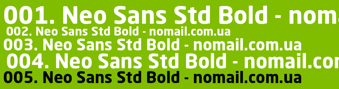 Шрифт Neo Sans Std Bold