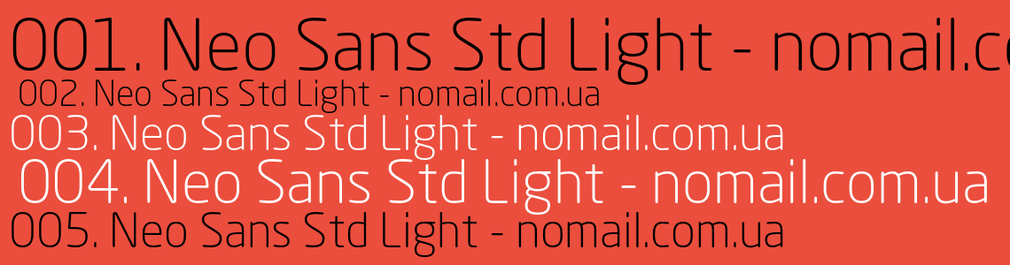 Шрифт Neo Sans Std Light