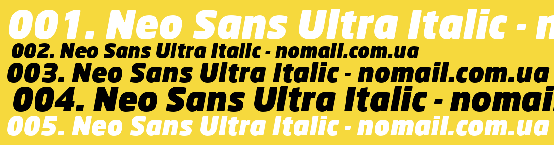 Шрифт Neo Sans Ultra Italic