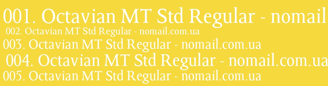 Шрифт Octavian MT Std Regular