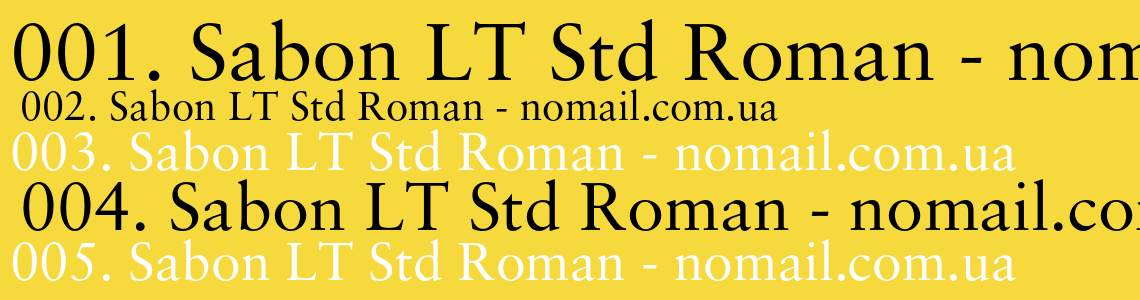 Шрифт Sabon LT Std Roman