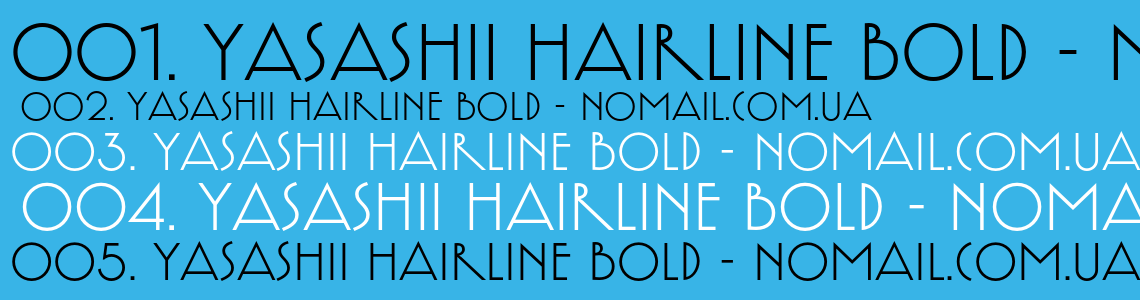 Шрифт Yasashii Hairline Bold
