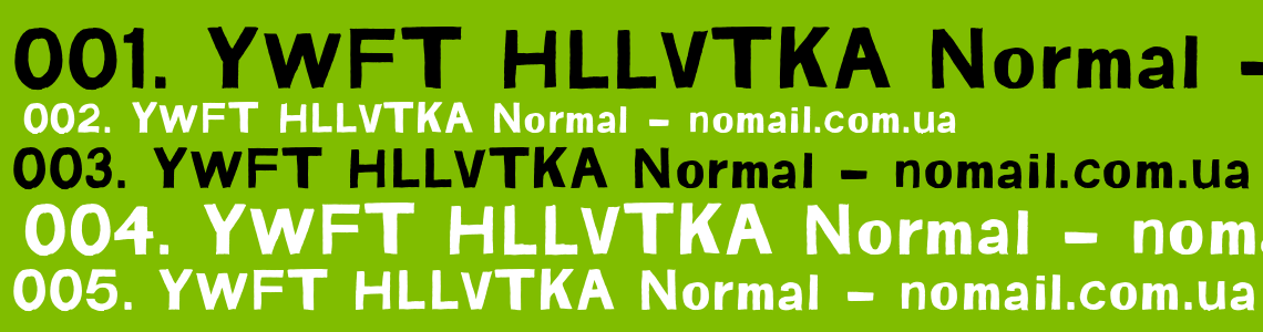 Шрифт YWFT HLLVTKA Normal