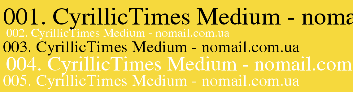 Шрифт CyrillicTimes Medium