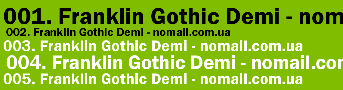 Шрифт Franklin Gothic Demi