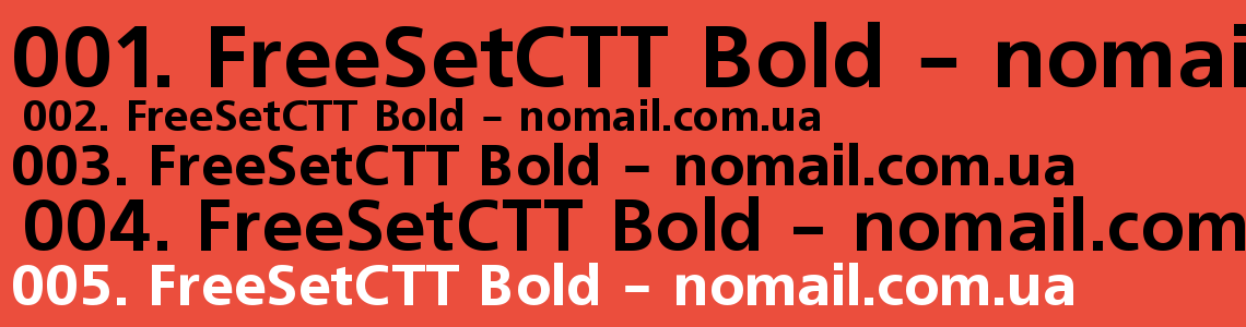 Шрифт FreeSetCTT Bold