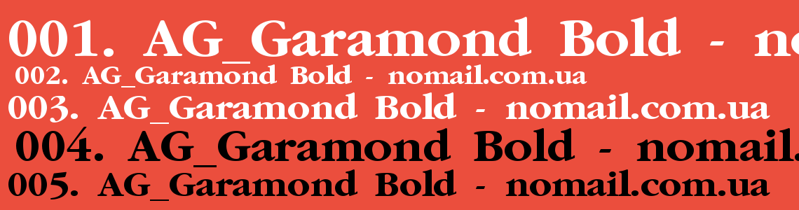 Шрифт AG_Garamond Bold