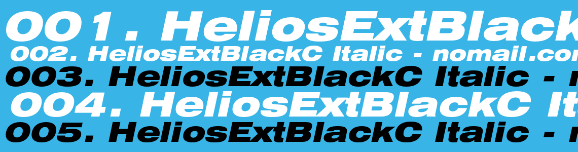 Шрифт HeliosExtBlackC Italic