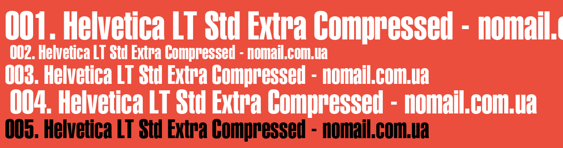 Шрифт Helvetica LT Std Extra Compressed