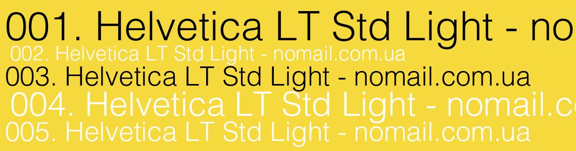 Шрифт Helvetica LT Std Light