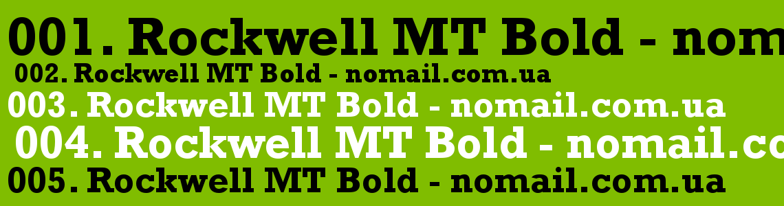 Шрифт Rockwell MT Bold