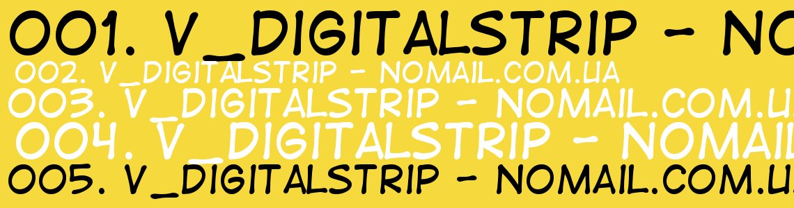 Шрифт V_DigitalStrip