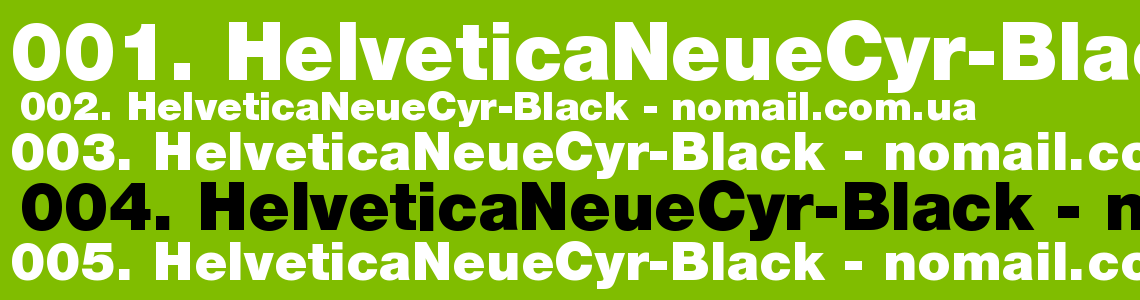 Шрифт HelveticaNeueCyr-Black