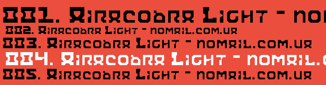 Шрифт Airacobra Light