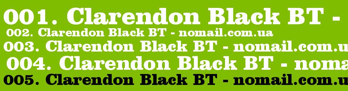 Шрифт Clarendon Black BT