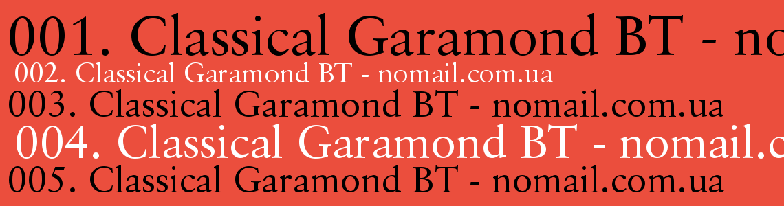 Шрифт Garamond похожие. Regular class
