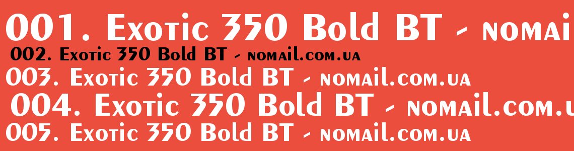 Шрифт Exotic 350 Bold BT