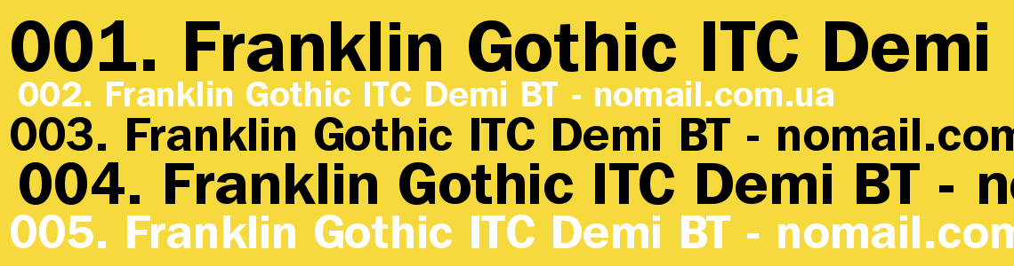 Шрифт Franklin Gothic ITC Demi BT