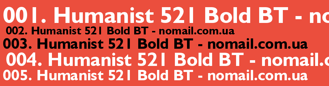Шрифт Humanist 521 Bold BT