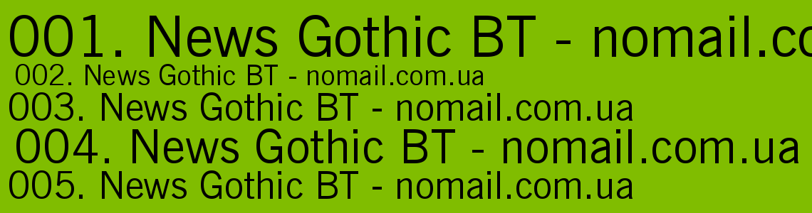 Шрифт News Gothic BT