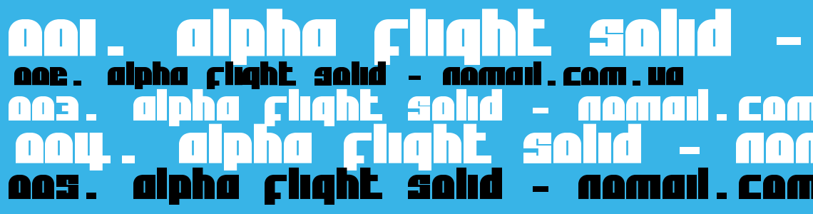 Шрифт Alpha Flight Solid
