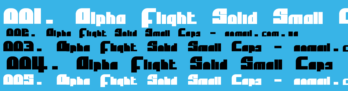 Шрифт Alpha Flight Solid Small Caps