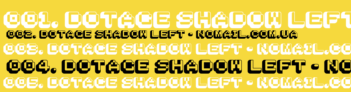 Шрифт Dotage Shadow Left