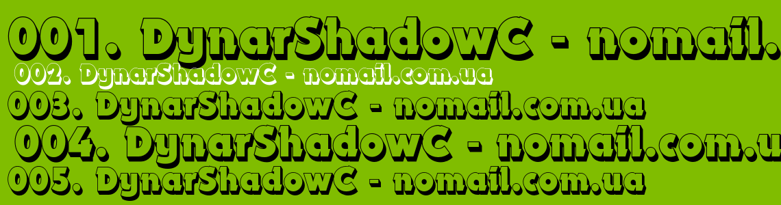 Шрифт DynarShadowC