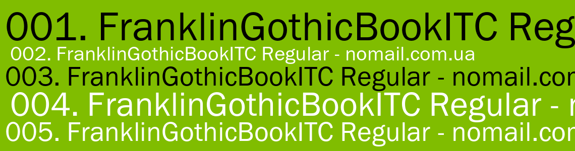 Шрифт FranklinGothicBookITC Regular