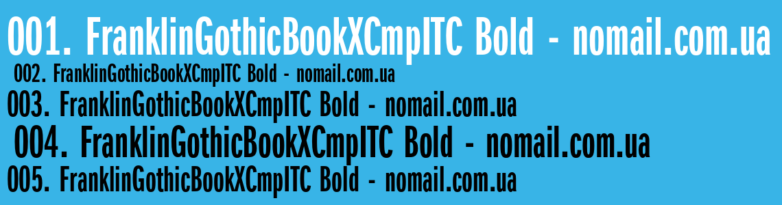 Шрифт FranklinGothicBookXCmpITC Bold