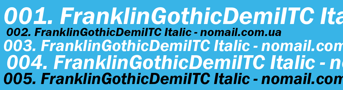 Шрифт FranklinGothicDemiITC Italic