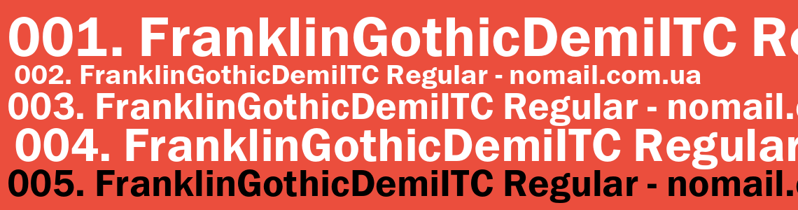 Шрифт FranklinGothicDemiITC Regular