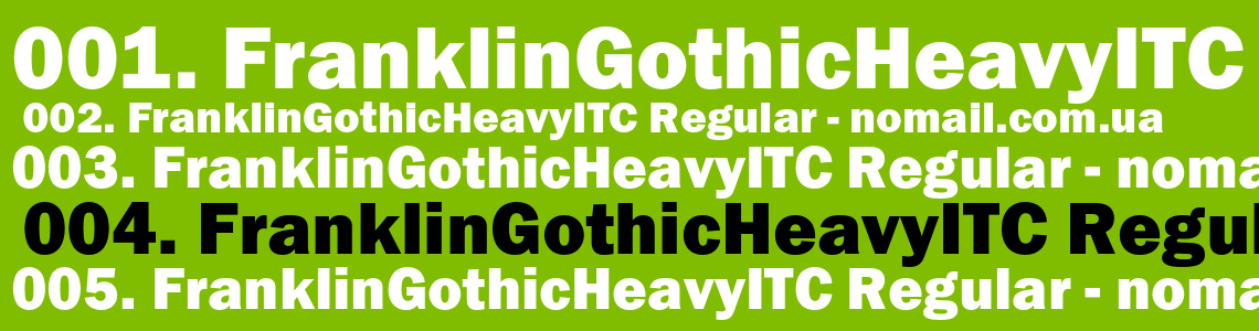 Шрифт FranklinGothicHeavyITC Regular