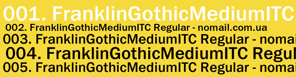 Шрифт FranklinGothicMediumITC Regular