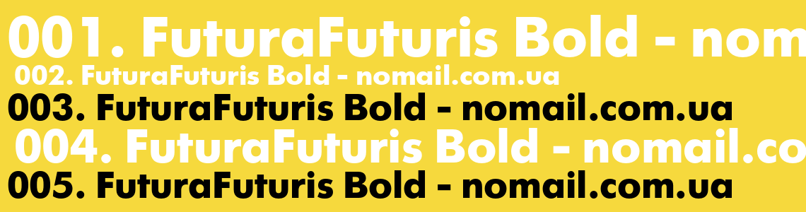 Шрифт FuturaFuturis Bold